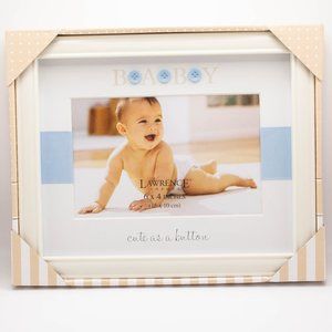 Lawrence Frames Blue Baby 6x4 Photo Frame "Cute as a Button"